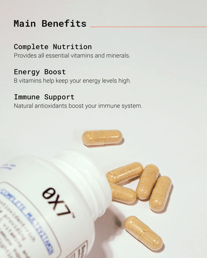 Natural Complete Multivitamin formulated to provide essential vitamins and minerals for energy, immunity, and vitality. Perfect for people looking to enhance their health and improve nutrient intake.