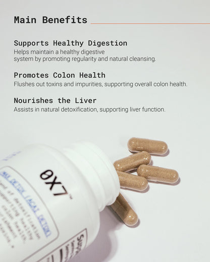 Natural Max Detox supplement with Acai to support liver detox, improve digestion, and promote a healthy gut. Ideal for people looking to reduce bloating and cleanse their system naturally.