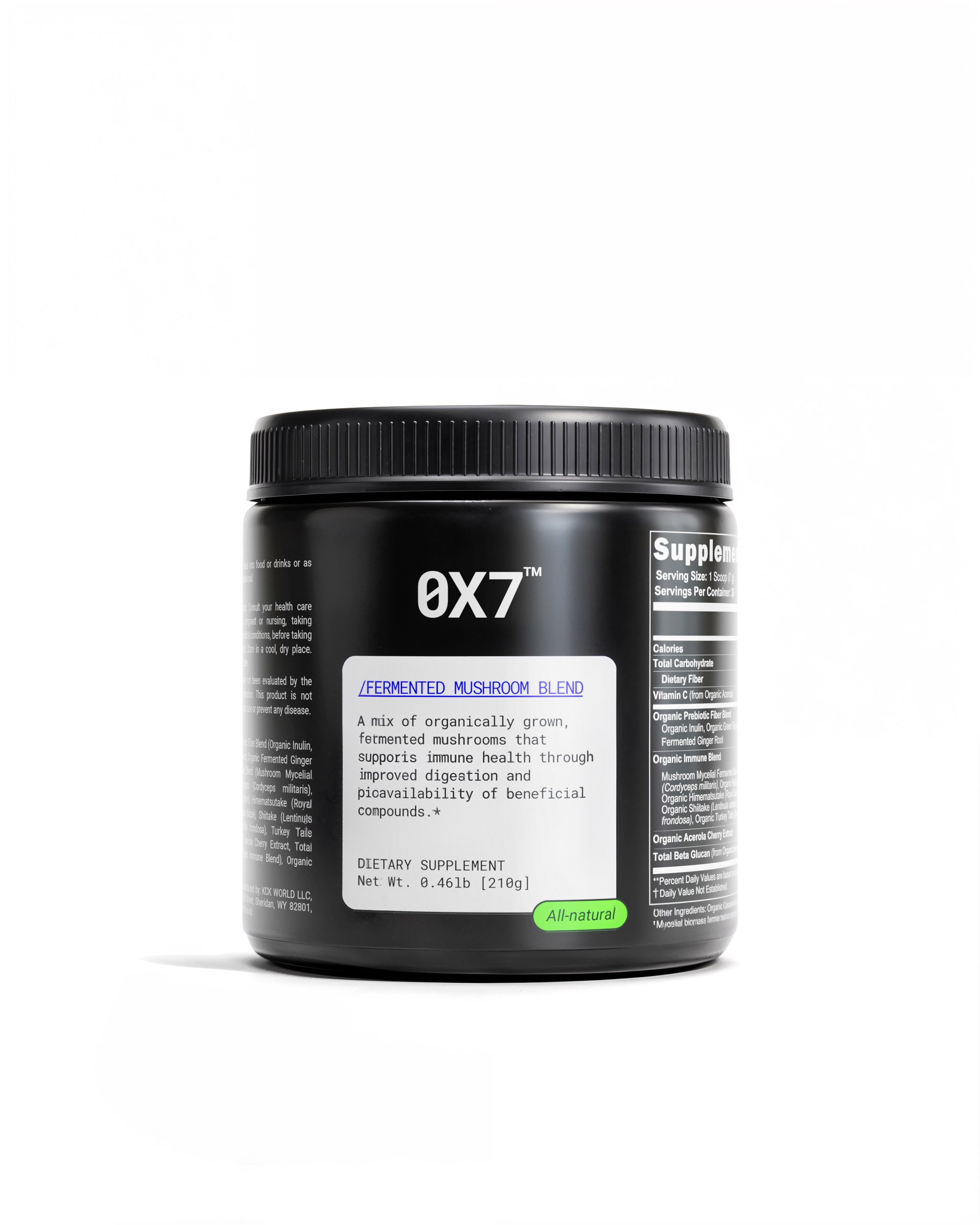 Natural Superfood Mushroom Blend with a potent mix of mushrooms designed to support immune health, reduce inflammation, and improve energy. Ideal for people looking for a natural supplement to boost vitality and overall well-being.